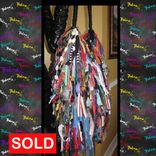 Ultra Fringe Purse Funky, Explosion Of Color,Unique,Handbag,Tote,Custom Made,Funky,Multi Color 5 small