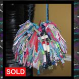 Round Fringe Purse,Beads,Mixed Colors,Upcycled,Custom Made,One Of A Kind, Shoulder Bag,Handbag 1 small