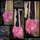 Pink Fringe Handbag, Upcycled Fringe Handbag,Custom Made, One Of A Kind, Hippie,Boho,Funky,Purse 4 small