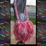 Pink Fringe Handbag, Upcycled Fringe Handbag,Custom Made, One Of A Kind, Hippie,Boho,Funky,Purse 5 small