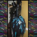 Round Fringe Handbag,Black And Turquoise,Bling,Beads,Jewels,Crochet,Knit,Hippie,Boho,Funky,Purse 2 small