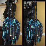 Round Fringe Handbag,Black And Turquoise,Bling,Beads,Jewels,Crochet,Knit,Hippie,Boho,Funky,Purse 5 small