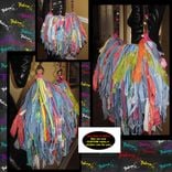 Handmade Fringe Handbag,Upcycled Purse,Custom Made Fringe Purse,Mixed Colors 5 small