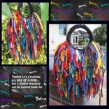 Hippie Fringe Handbag Custom Made, Ultra Fringe, One Of A Kind ,Purse,Multi Bright Colored 3 small