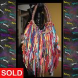 Upcycled Fringe Handbag,Custom Made,One Of A Kind, Hippie,Boho,Funky,Purse 1 small