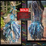 Mixed Denim Handbag,Upcycled Fringe Handbag,One Of A Kind,Hippie,Boho,Funky,Purse,Tote 3 small