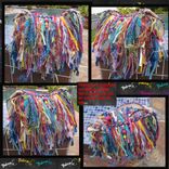 Upcycled Fringe Handbag,Playful Funky,Mixed Colors,Bling,Sparkle,Beads,Bag,Custom Made 3 small