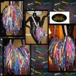 Upcycled Fringe Handbag,Playful Funky,Mixed Colors,Bling,Sparkle,Beads,Bag,Custom Made 5 small