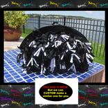 Fringe Clutch Handbag Black And White Leather,Suede, Purse ,Evening Bag 1 small