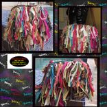Custom Made Purse,Multi Colored Fringe Handbag,Funky,Jewels,Gems,Rhinestone,Beads,Upcycled 2 small