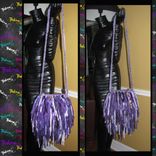 Purple And White Handbag,Striped Fringe Purse,Fringe Handbag,Hippie,Boho,Funky,Tote,Purse,Handbag 3 small