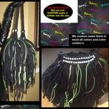 Funky Fringed Handbag,Chains,Upcycled,Rhinestones,Bling,Jewels,Green & Black Hippie,Boho,Funky,Purse 2 small