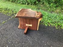 George Nakashima Style Live Edge Walnut Side Table 2 small