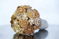 Brooch Bouquet - Custom Made Wedding Bouquet 6 small