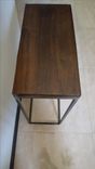 Simplistic Modern Metal Base End Table With Walnut Top 4 small