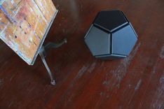Leather Orb. Seating & Side Table. 2 small