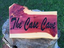 Carved Live Edge Cedar Signs 3 small