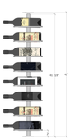 (Floor To Ceiling / Pillar Series) Double Bottle Divide Wine Display 6 small