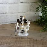 Elegant Checks Songbird Figurine Black And White Checks Decor 4 small