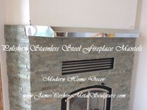 Modern Fireplace Mantels / Mirror Finish / Polished Stainless Steel 3 small