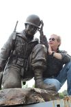 Bronze Life-Size Kneeling Soldier Monument 1 small
