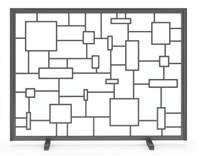 Metal Fireplace Screen (Squares) 6 small