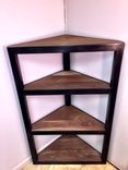 Steel & Walnut Corner Shelf 2 small