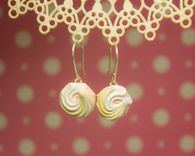 Pastel Pink Rose Earrings // Drop Earrings { Meringue Collection } 3 small