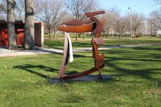 Steel & Granite Lawn Sculptures 3 small