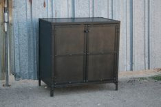 Industrial Nightstand, Modern End Table, Rustic Storage Cabinet, Vintage Industrial Liquor Cabinet 6 small