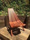 Folding Redwood Sun / Beach / Deck Lounge 1 small