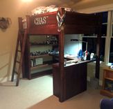 Maple Loft Bed With Desk And Book Shelves 1 small