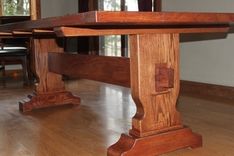 Trestle Style Dining Table 4 small
