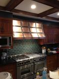 Craftsman Style Copper Hood With Forged Steel Strapping 1 small