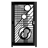 Modern Artistic Metal Gate - Mid-Century Modern Design - Flw Design - Geometric Garden Gate 4 small
