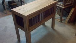 Side Table With Wine Bottle & Glass Storage 2 small