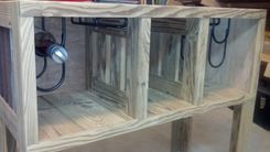 Side Table With Wine Bottle & Glass Storage 3 small