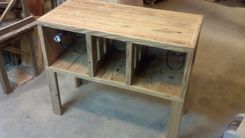 Side Table With Wine Bottle & Glass Storage 1 small