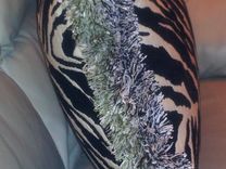 Zebra Fabric Lumbar Pillow With A Two Layers Trim 4 small