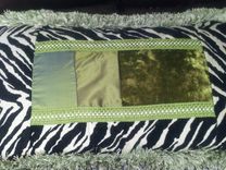 Zebra Fabric Lumbar Pillow With A Two Layers Trim 6 small