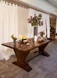 Dining Table Walnut Solid Wood 3 small