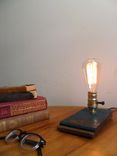 Barnwood, Table Lamp, Edison Lamp, Edison Light, Pair Table Lamps, Edison Bulb, Edison Table Lamp 1 small