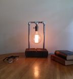 Barnwood, Table Lamp, Edison Lamp, Industrial, Mid Century Lamp, Pair Table Lamps, Edison Bulb 1 small