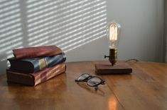 Barnwood, Table Lamp, Edison Lamp, Industrial, Mid Century Lamp, Pair Table Lamps, Edison Bulb 1 small