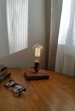 Barnwood, Table Lamp, Edison Lamp, Industrial, Mid Century Lamp, Pair Table Lamps, Edison Bulb 2 small