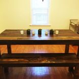 Barnwood, Dining Set, Dining Table And 2 Benches, Dining Table, Bench, Reclaimed Wood Dining Table 2 small