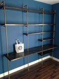 Industrial Pipe Shelving Bookcase With Desk 1 small