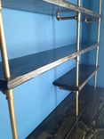 Industrial Pipe Shelving Bookcase With Desk 4 small