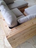 Cedar Outdoor Sofa With Chaise And Ottoman 3 small