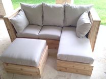 Cedar Outdoor Sofa With Chaise And Ottoman 4 small